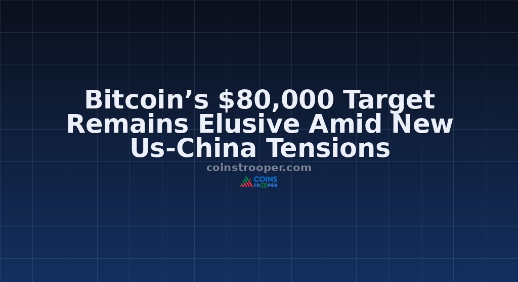 Bitcoin’s $80,000 Target Remains Elusive Amid New Us-China Tensions