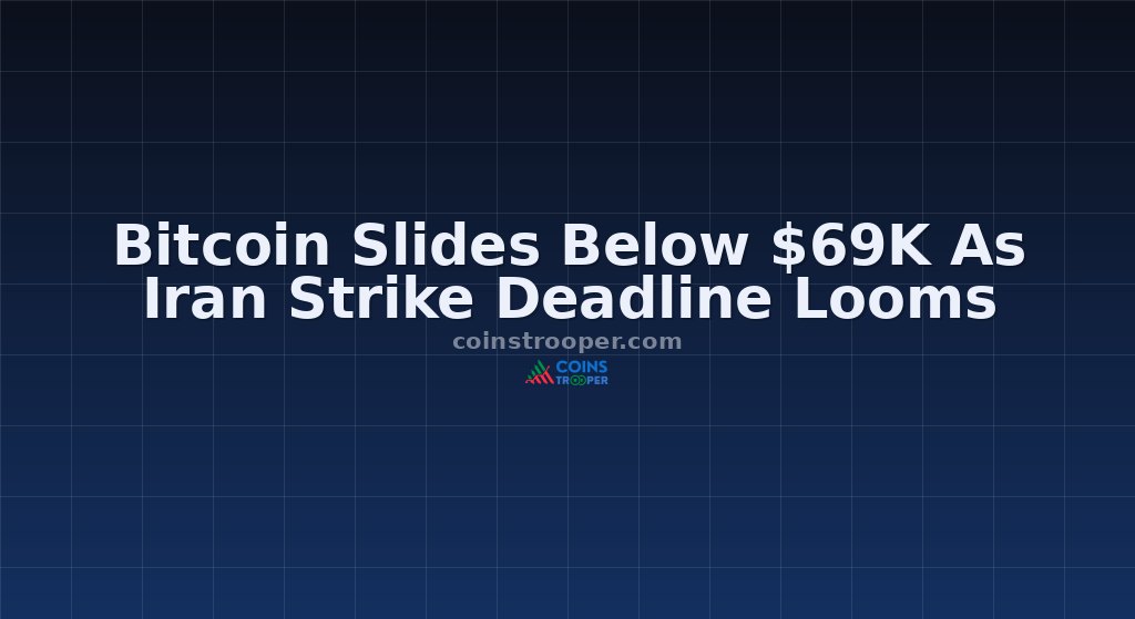 Bitcoin Slides Below $69K As Iran Strike Deadline Looms