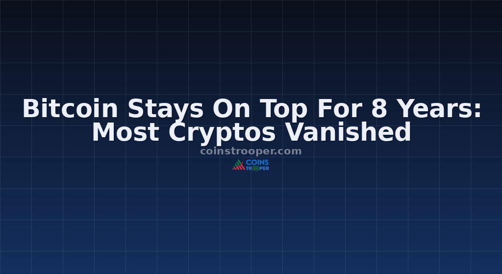 Bitcoin Stays On Top For 8 Years: Most Cryptos Vanished
