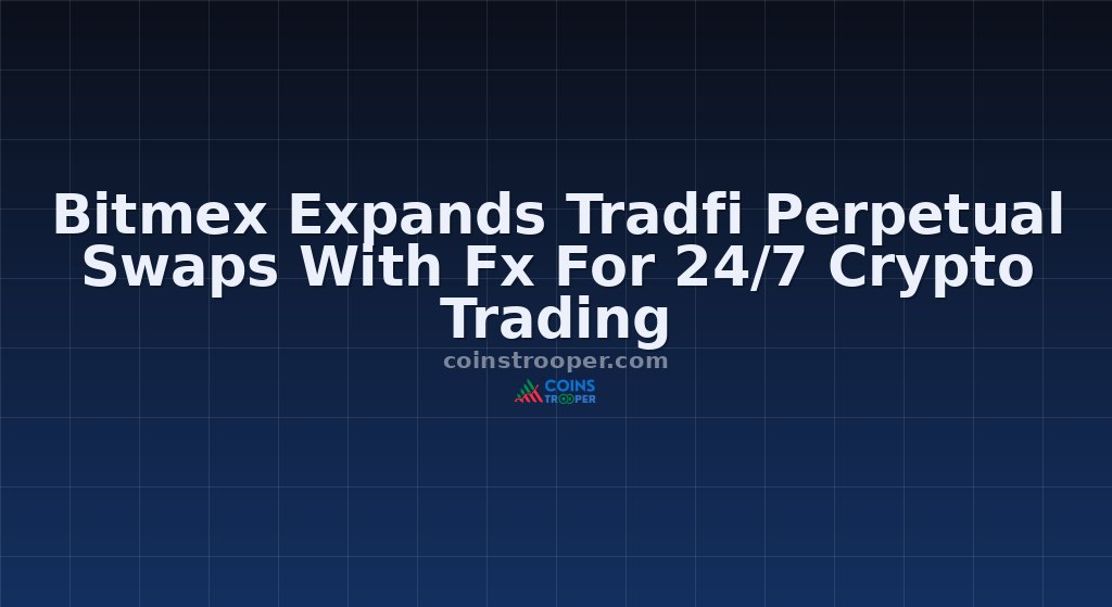 Bitmex Expands Tradfi Perpetual Swaps With Fx For 24/7 Crypto Trading