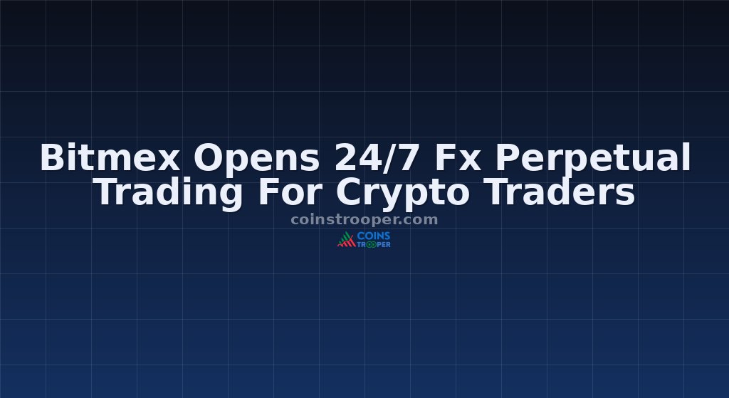 Bitmex Opens 24/7 Fx Perpetual Trading For Crypto Traders