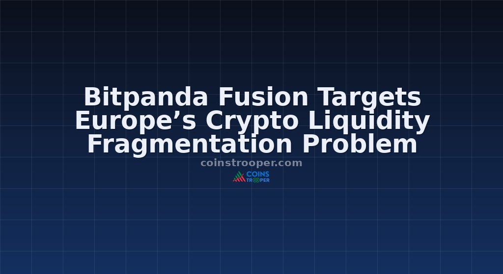 Bitpanda Fusion Targets Europe’s Crypto Liquidity Fragmentation Problem