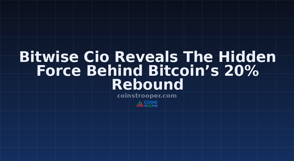 Bitwise Cio Reveals The Hidden Force Behind Bitcoin’s 20% Rebound