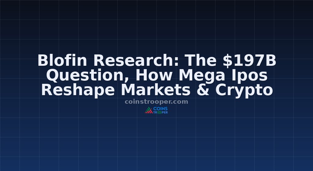 Blofin Research: The $197B Question, How Mega Ipos Reshape Markets & Crypto
