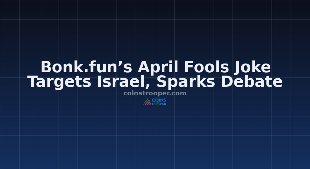 Bonk.fun’s April Fools Joke Targets Israel, Sparks Debate