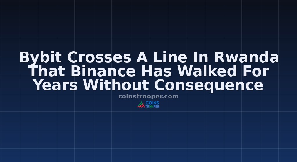 Bybit Crosses A Line In Rwanda That Binance Has Walked For Years Without Consequence