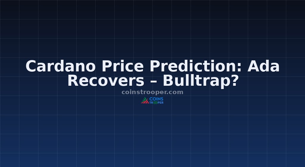 Cardano Price Prediction: Ada Recovers – Bulltrap?