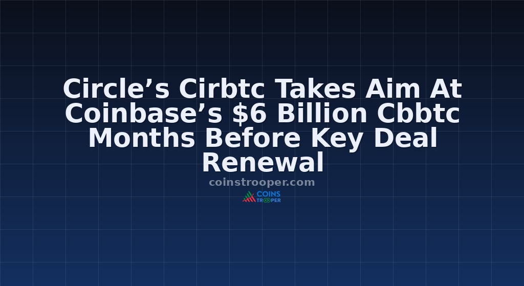 Circle’s Cirbtc Takes Aim At Coinbase’s $6 Billion Cbbtc Months Before Key Deal Renewal