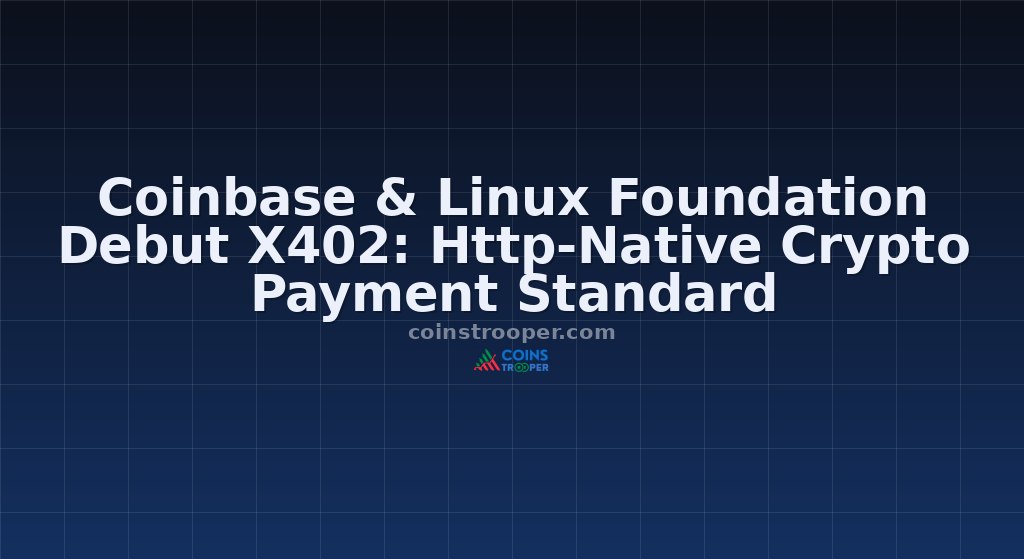 Coinbase & Linux Foundation Debut X402: Http-Native Crypto Payment Standard