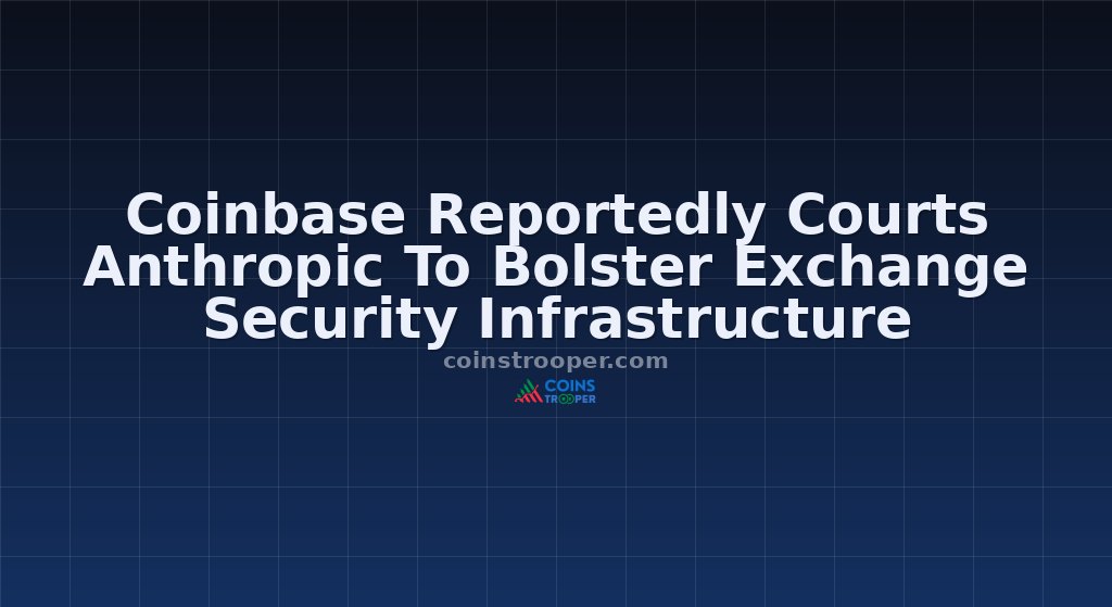 Coinbase Reportedly Courts Anthropic To Bolster Exchange Security Infrastructure