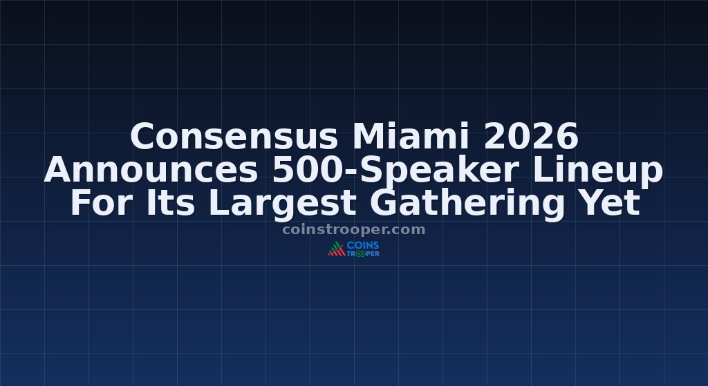 Consensus Miami 2026 Announces 500-Speaker Lineup For Its Largest Gathering Yet