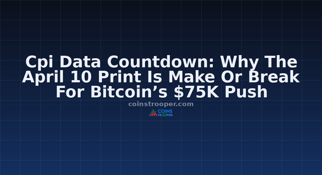 Cpi Data Countdown: Why The April 10 Print Is Make Or Break For Bitcoin’s $75K Push