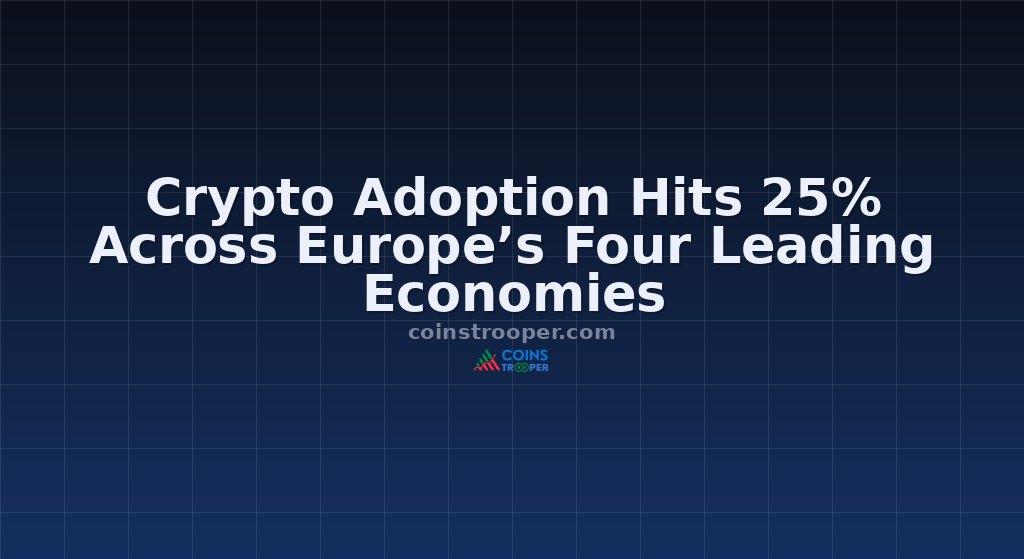 Crypto Adoption Hits 25% Across Europe’s Four Leading Economies