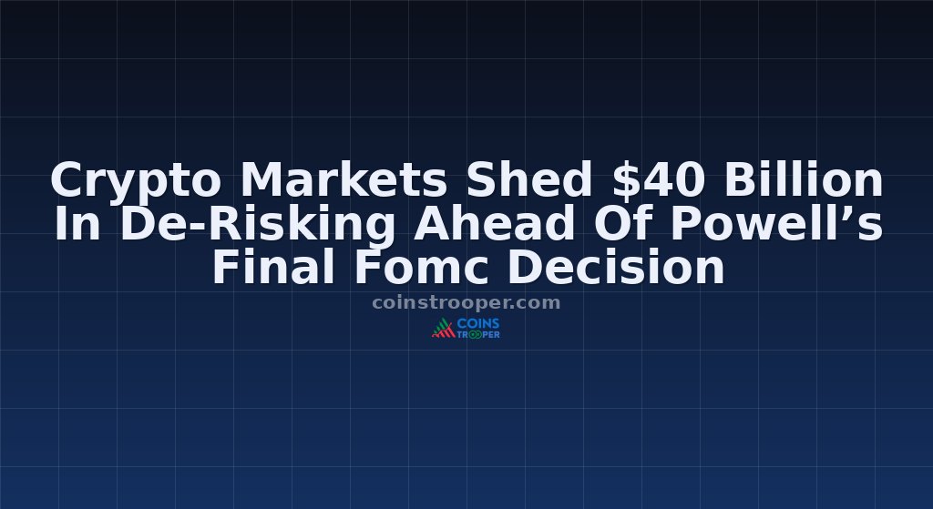 Crypto Markets Shed $40 Billion In De-Risking Ahead Of Powell’s Final Fomc Decision