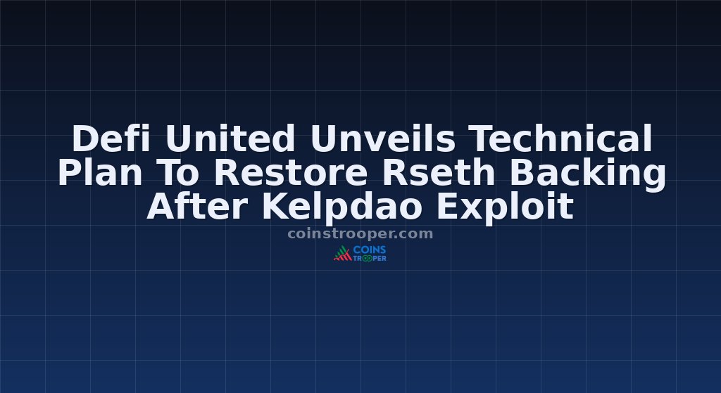 Defi United Unveils Technical Plan To Restore Rseth Backing After Kelpdao Exploit