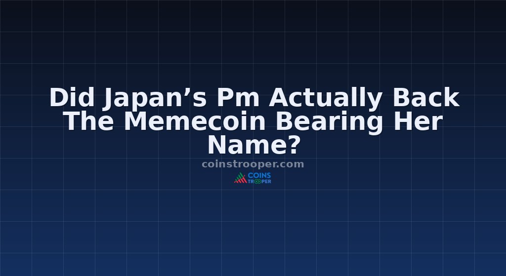 Did Japan’s Pm Actually Back The Memecoin Bearing Her Name?