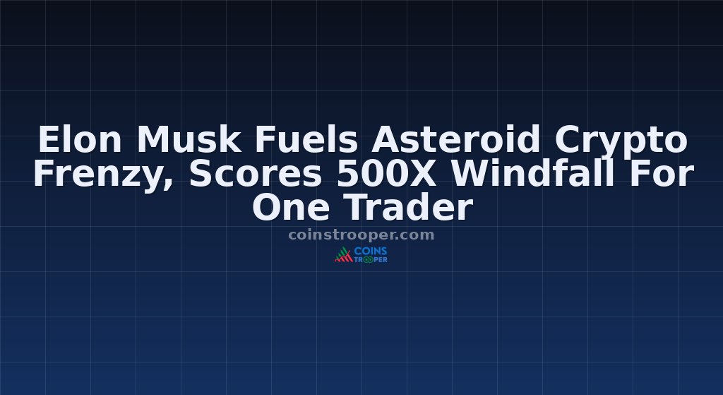 Elon Musk Fuels Asteroid Crypto Frenzy, Scores 500X Windfall For One Trader