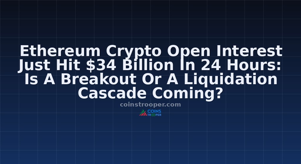 Ethereum Crypto Open Interest Just Hit $34 Billion In 24 Hours: Is A Breakout Or A Liquidation Cascade Coming?