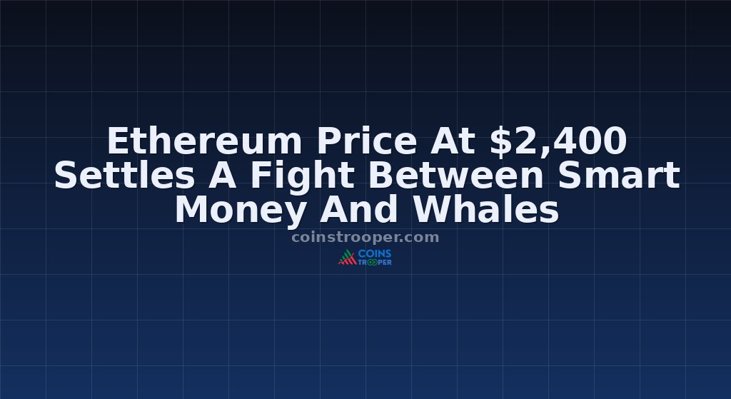 Ethereum Price At $2,400 Settles A Fight Between Smart Money And Whales