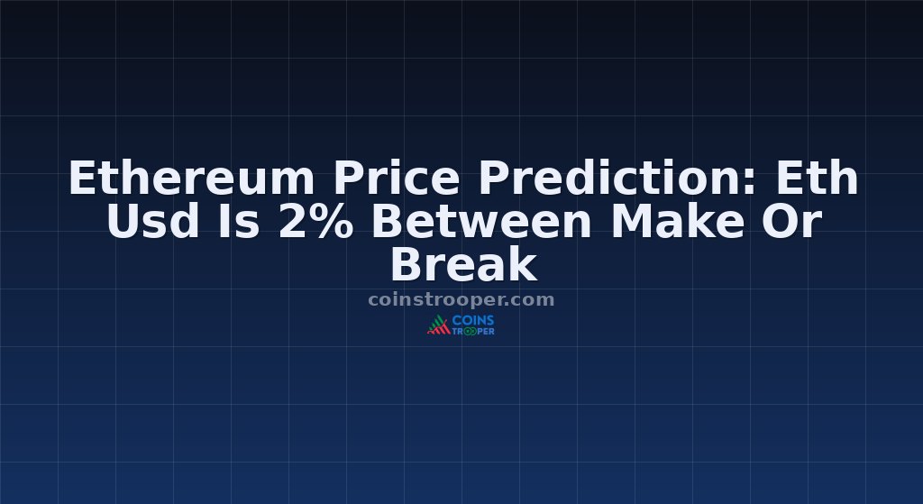 Ethereum Price Prediction: Eth Usd Is 2% Between Make Or Break