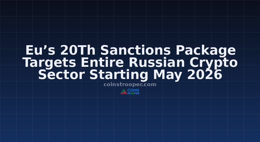 Eu’s 20Th Sanctions Package Targets Entire Russian Crypto Sector Starting May 2026