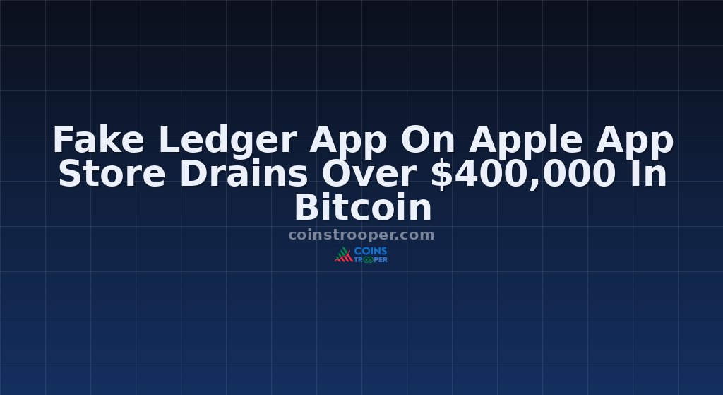 Fake Ledger App On Apple App Store Drains Over $400,000 In Bitcoin
