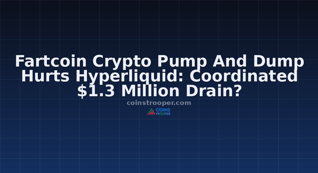 Fartcoin Crypto Pump And Dump Hurts Hyperliquid: Coordinated $1.3 Million Drain?