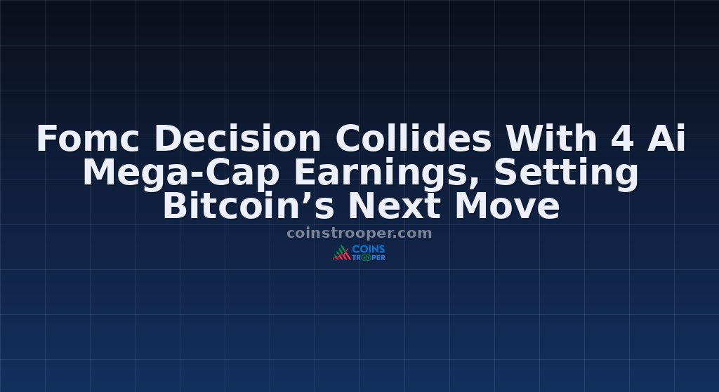 Fomc Decision Collides With 4 Ai Mega-Cap Earnings, Setting Bitcoin’s Next Move