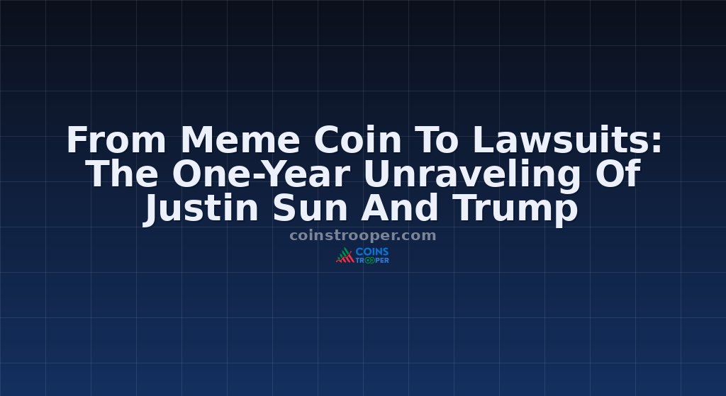 From Meme Coin To Lawsuits: The One-Year Unraveling Of Justin Sun And Trump 