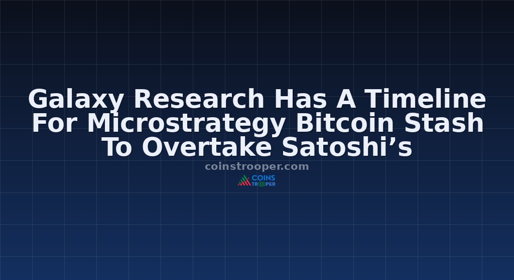 Galaxy Research Has A Timeline For Microstrategy Bitcoin Stash To Overtake Satoshi’s