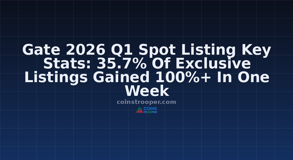 Gate 2026 Q1 Spot Listing Key Stats: 35.7% Of Exclusive Listings Gained 100%+ In One Week