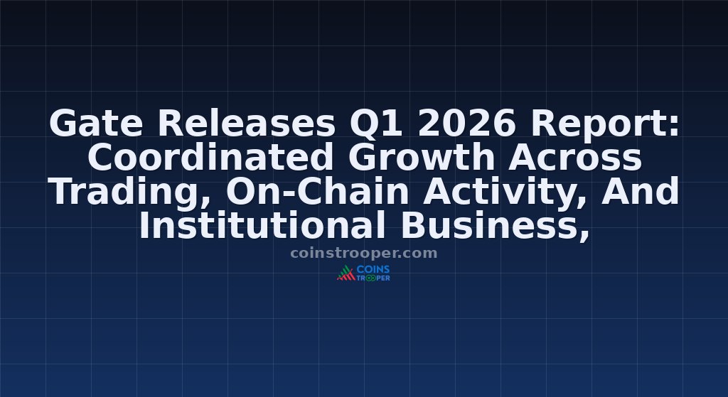 Gate Releases Q1 2026 Report: Coordinated Growth Across Trading, On-Chain Activity, And Institutional Business, Advancing Integrated Infrastructure