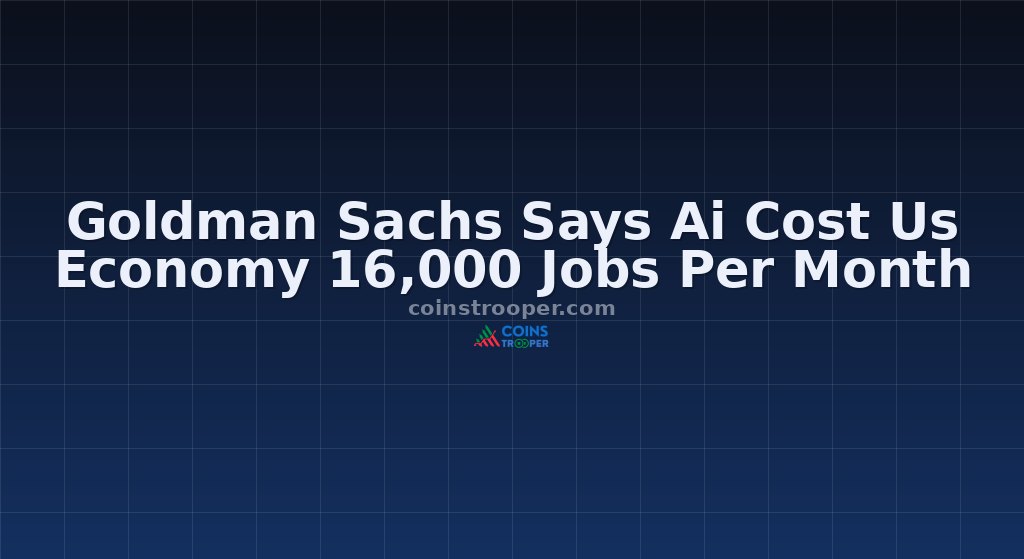 Goldman Sachs Says Ai Cost Us Economy 16,000 Jobs Per Month