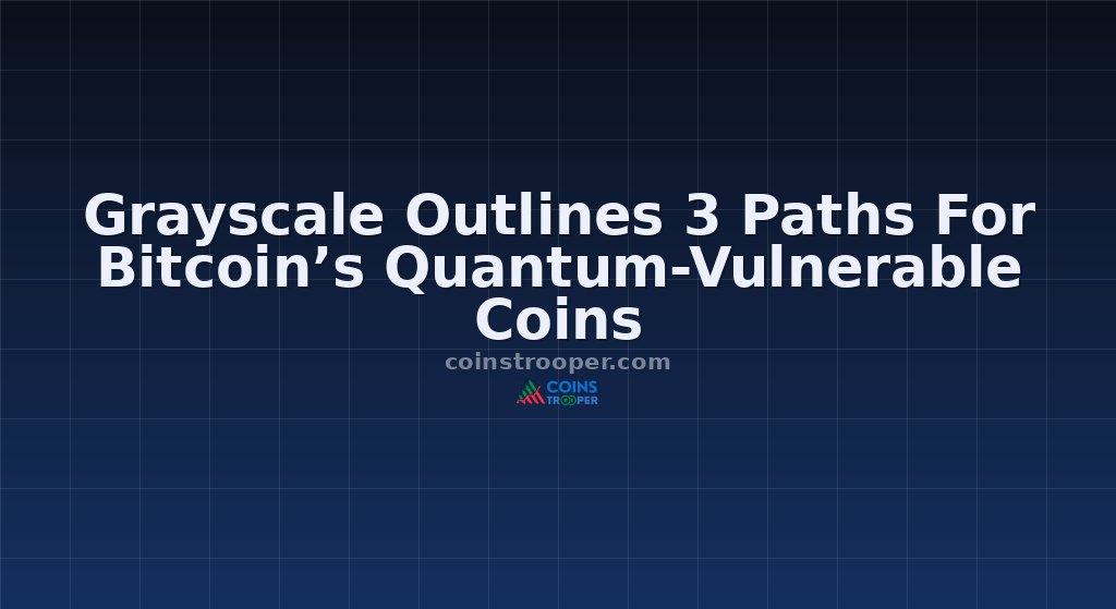 Grayscale Outlines 3 Paths For Bitcoin’s Quantum-Vulnerable Coins