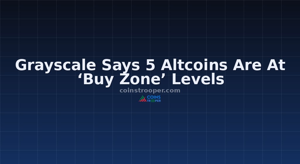 Grayscale Says 5 Altcoins Are At ‘Buy Zone’ Levels