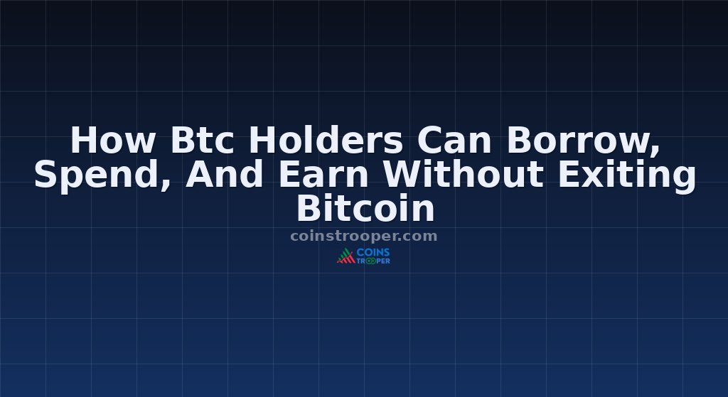 How Btc Holders Can Borrow, Spend, And Earn Without Exiting Bitcoin