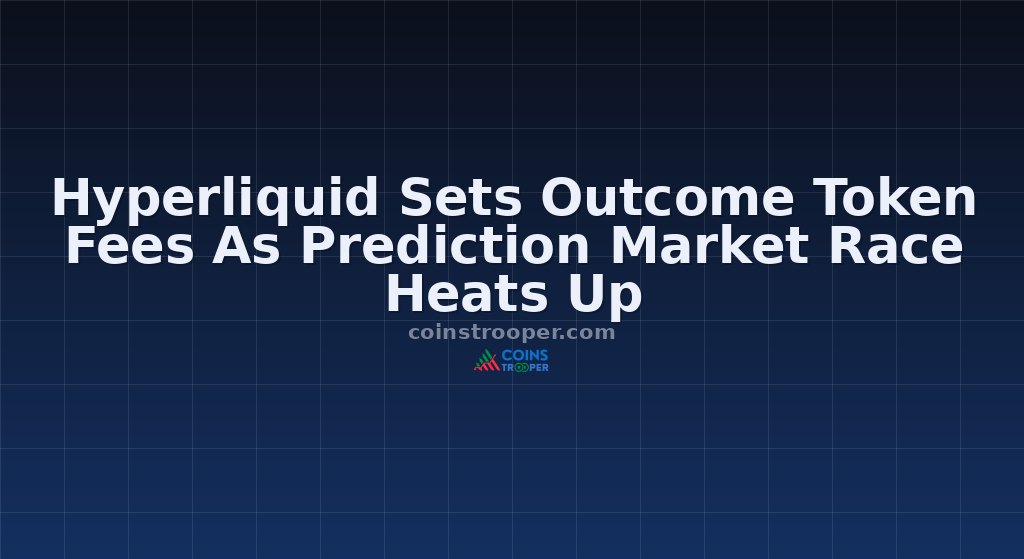 Hyperliquid Sets Outcome Token Fees As Prediction Market Race Heats Up