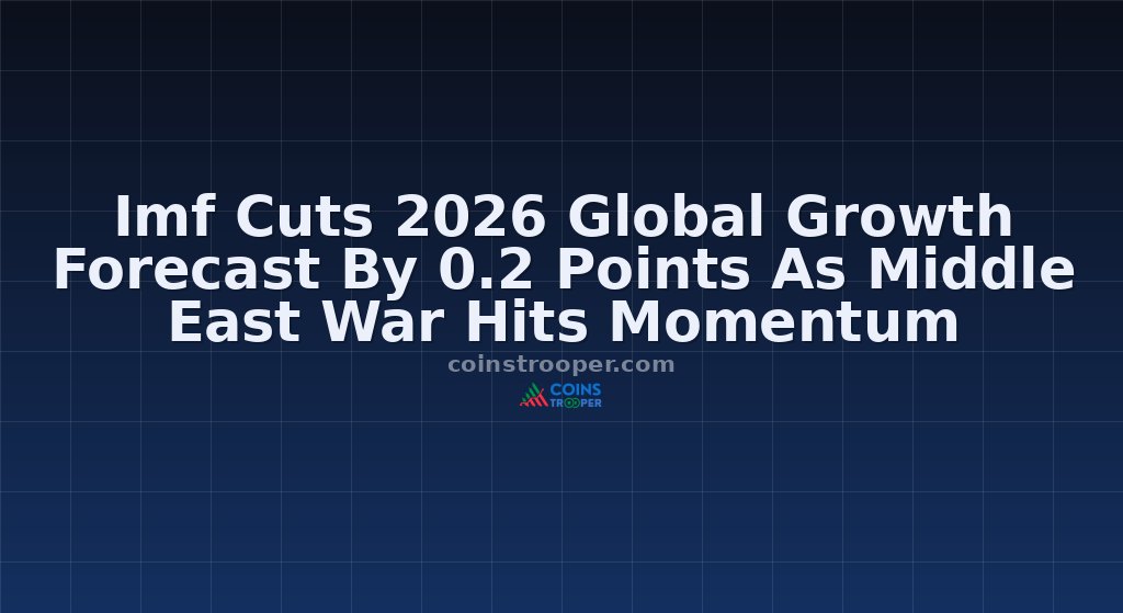 Imf Cuts 2026 Global Growth Forecast By 0.2 Points As Middle East War Hits Momentum