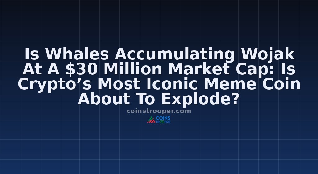Is Whales Accumulating Wojak At A $30 Million Market Cap: Is Crypto’s Most Iconic Meme Coin About To Explode?