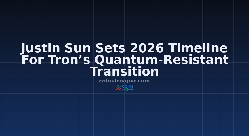 Justin Sun Sets 2026 Timeline For Tron’s Quantum-Resistant Transition