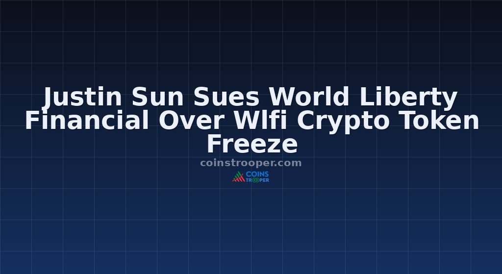 Justin Sun Sues World Liberty Financial Over Wlfi Crypto Token Freeze