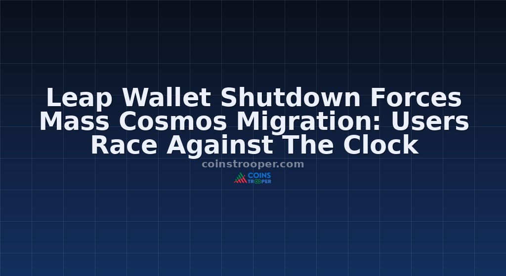 Leap Wallet Shutdown Forces Mass Cosmos Migration: Users Race Against The Clock