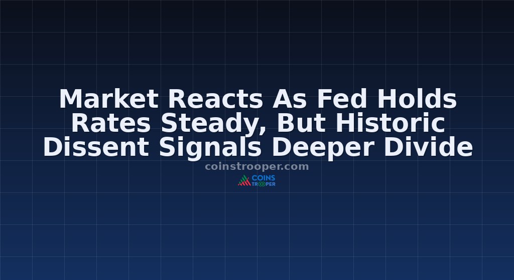 Market Reacts As Fed Holds Rates Steady, But Historic Dissent Signals Deeper Divide