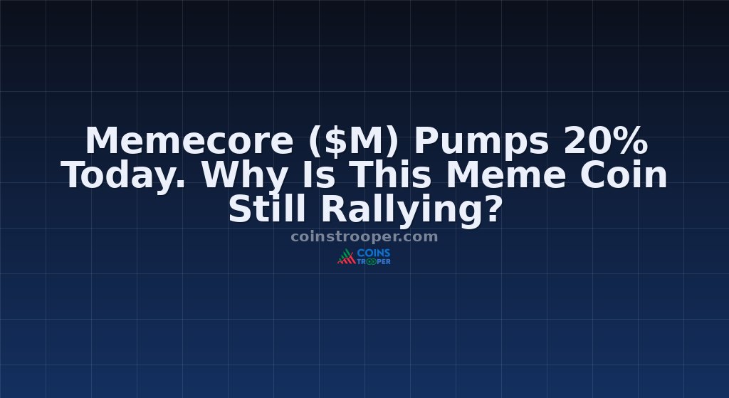 Memecore ($M) Pumps 20% Today. Why Is This Meme Coin Still Rallying?