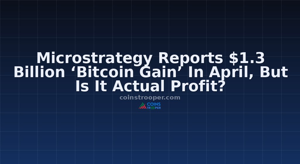 Microstrategy Reports $1.3 Billion ‘Bitcoin Gain’ In April, But Is It Actual Profit?