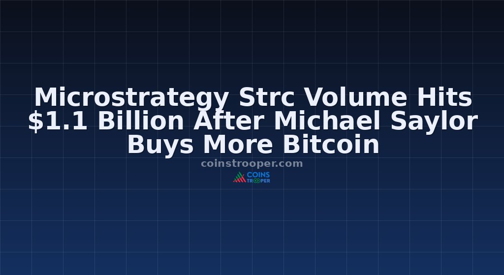 Microstrategy Strc Volume Hits $1.1 Billion After Michael Saylor Buys More Bitcoin