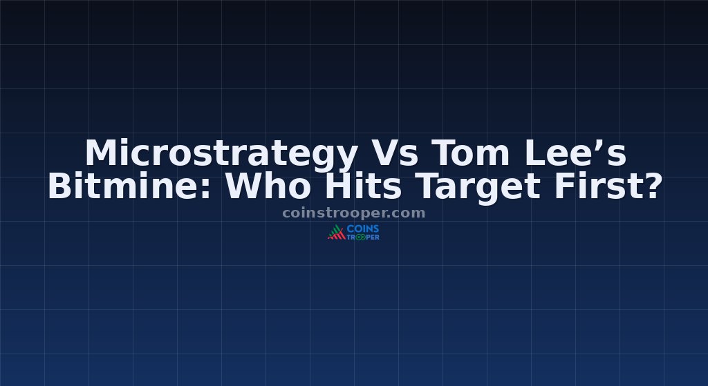 Microstrategy Vs Tom Lee’s Bitmine: Who Hits Target First?