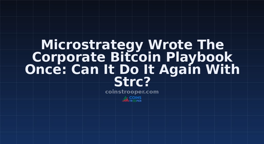 Microstrategy Wrote The Corporate Bitcoin Playbook Once: Can It Do It Again With Strc?