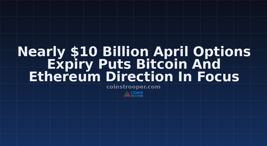 Nearly $10 Billion April Options Expiry Puts Bitcoin And Ethereum Direction In Focus