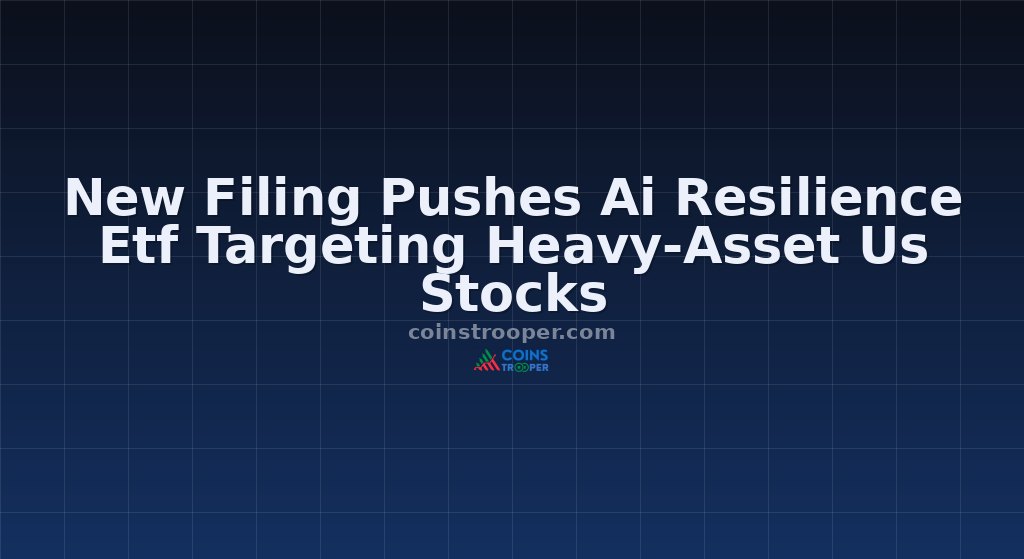 New Filing Pushes Ai Resilience Etf Targeting Heavy-Asset Us Stocks